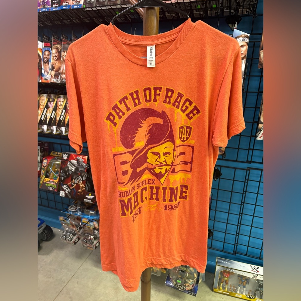 Path of Rage - Human Suplex Machine Orange T-Shirt #wrestling
